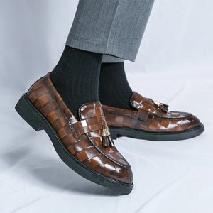 New Style One Foot Leather Shoes For Men